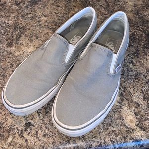 Gray slip on vans